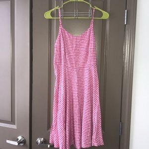 Pink and white old navy dress